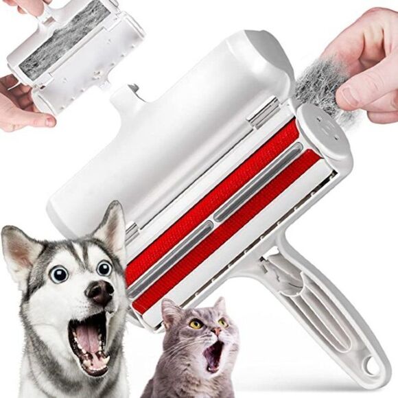 PET HAIR REMOVER REUSABLE PORTABLE MULTI PURPOSE FUR/LINT ROLLER - Picture 1 of 7